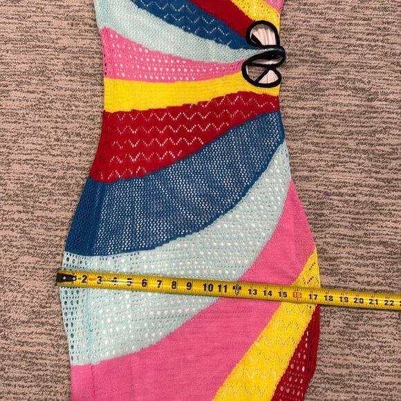 New STAUD Alpes Rainbow Crochet Maxi Dress Large Revolve - Picture 11 of 15